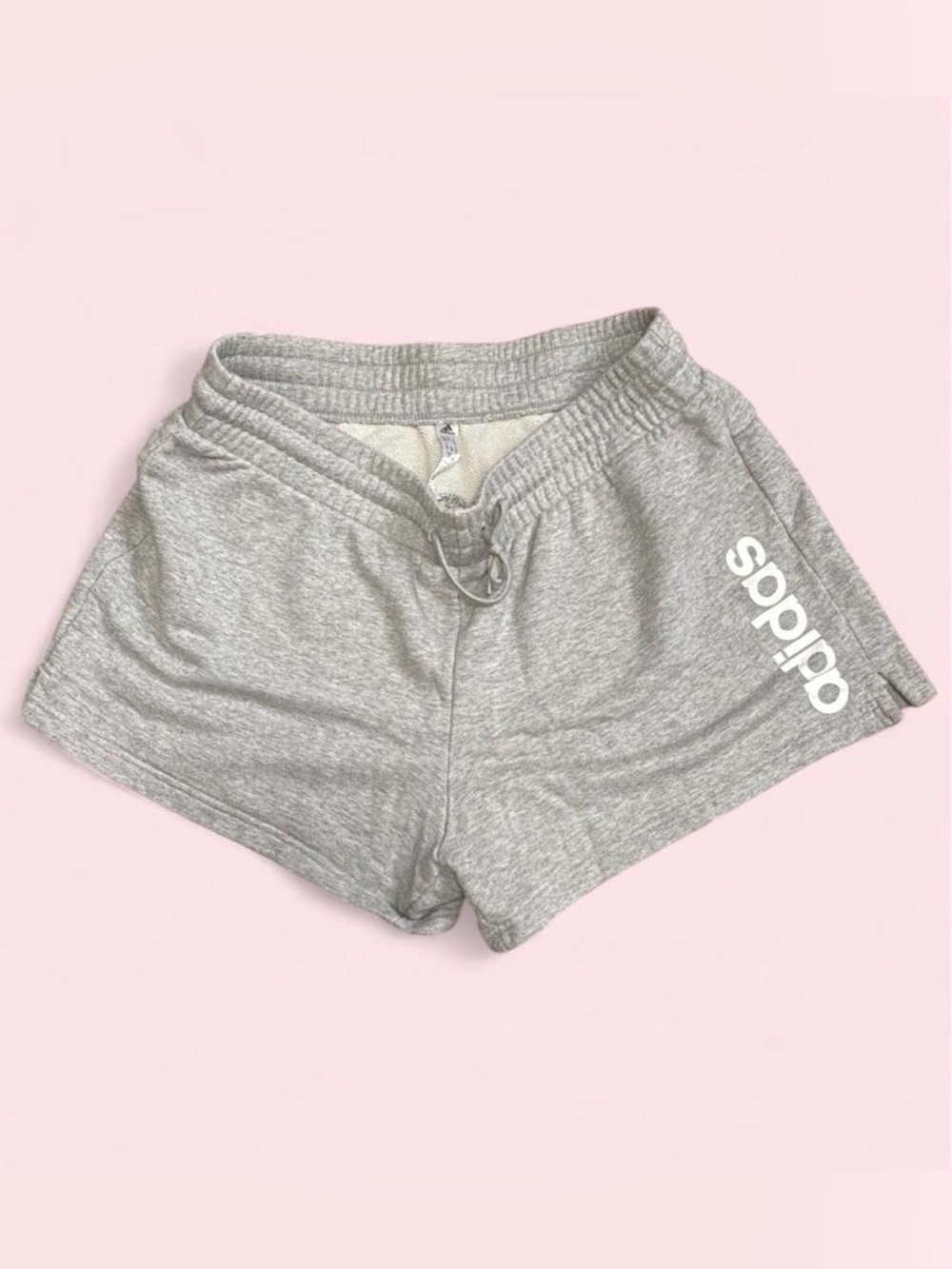 adidas Women's Light Gray Athletic Knit Shorts